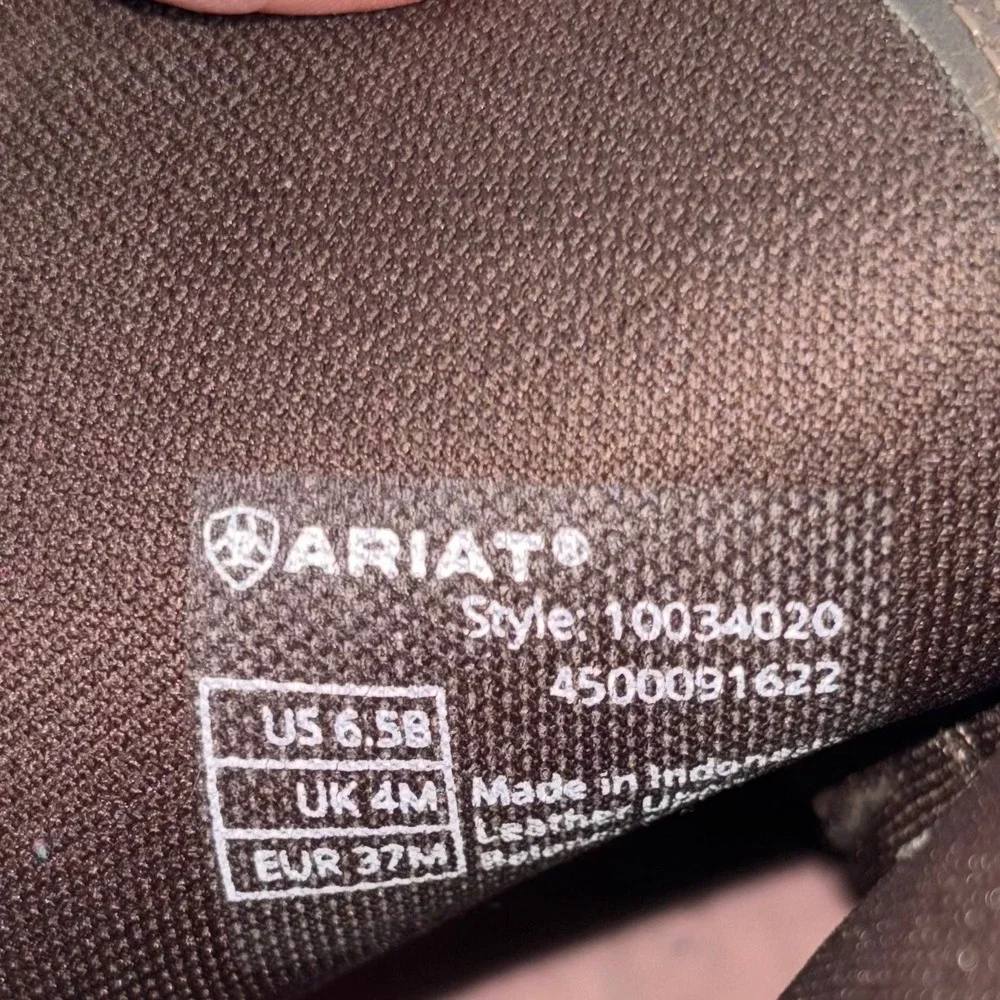 Ariat Leather Western Cowboy Boots Kids 6.5 B Style 10034020‎ Brown Big Kids